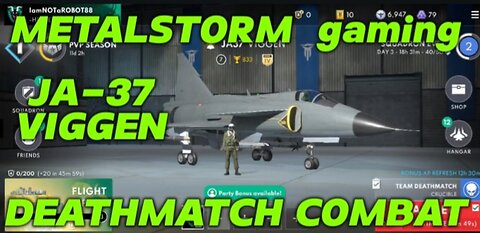JA-37 VIGGEN into COMBAT playing METALSTORM ( S24+ Filmora )