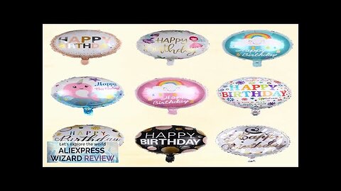 10pcs 18 Inch Round Happy Birthday Balloons Set Birthday Party Decorations Birthday Review