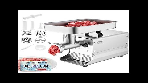 Commercial Electric Meat Grinder 21 Lbs/Min Sausage Stuffer Maker Kitchen Review