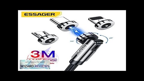 Essager 540 Rotate Magnetic Cable Fast Charging Magnet Charger Micro USB Type Review