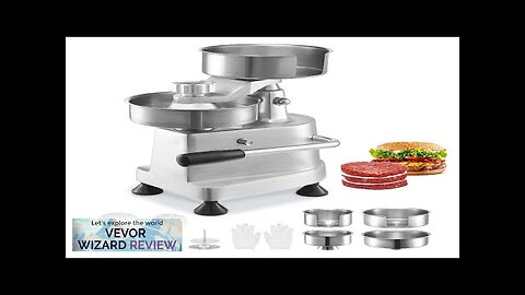 VEVOR Commercial Burger Patty Maker Hamburger Beef Patty Maker with 3 Convertible Review