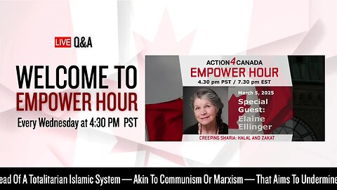 Empower Hour with Elaine Ellinger: Creeping Sharia - the Deception of Halal and Zakat, March 5 2025