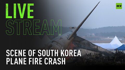 Live from scene of South Korea plane fire crash