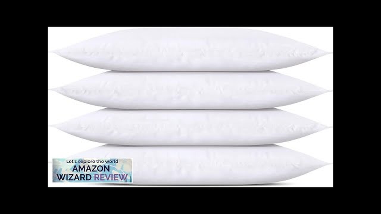 Utopia Bedding Throw Pillows (Set of 4 White) 18 x 18 Inches Review