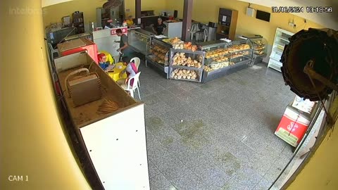 Man falls Off Chair In Store