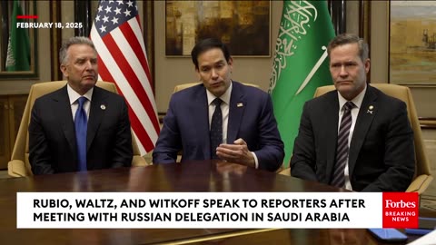 BREAKING NEWS: Rubio, Waltz, & Witkoff Speak To Reporters After Talks w/ Russians In Saudi Arabia!!