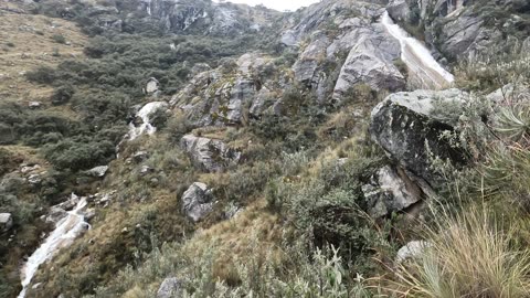 Waterfalls at the base of Churup (Huaraz, Peru)