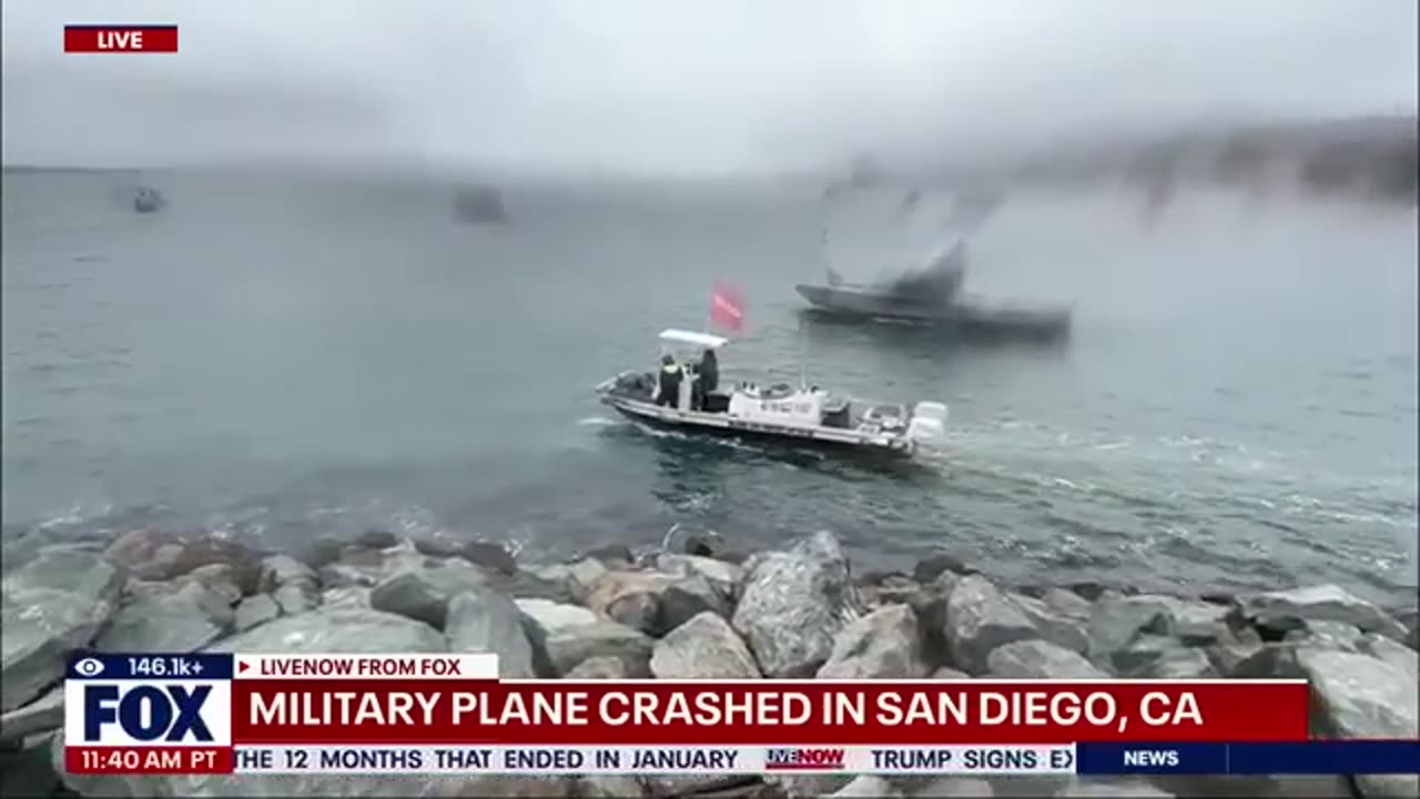 Military plane crashes into San Diego Bay