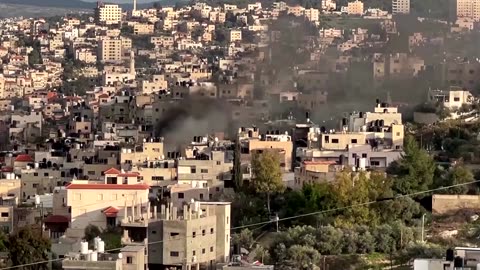 Smoke rises over Jenin as Israeli military operation continues