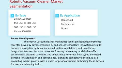 Robotic Vacuum Cleaner Market Size, Share, and Forecast to 2033