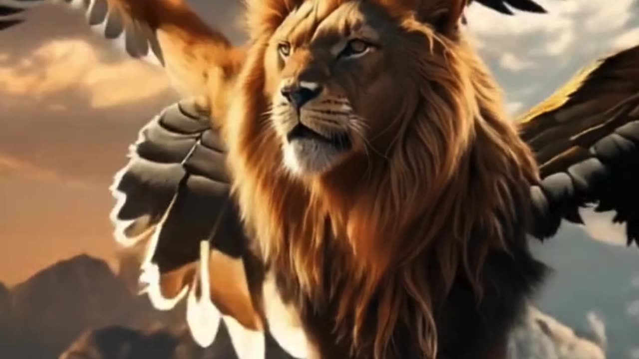 The Majestic Winged Lion – A Mythical Guardian of the Skies