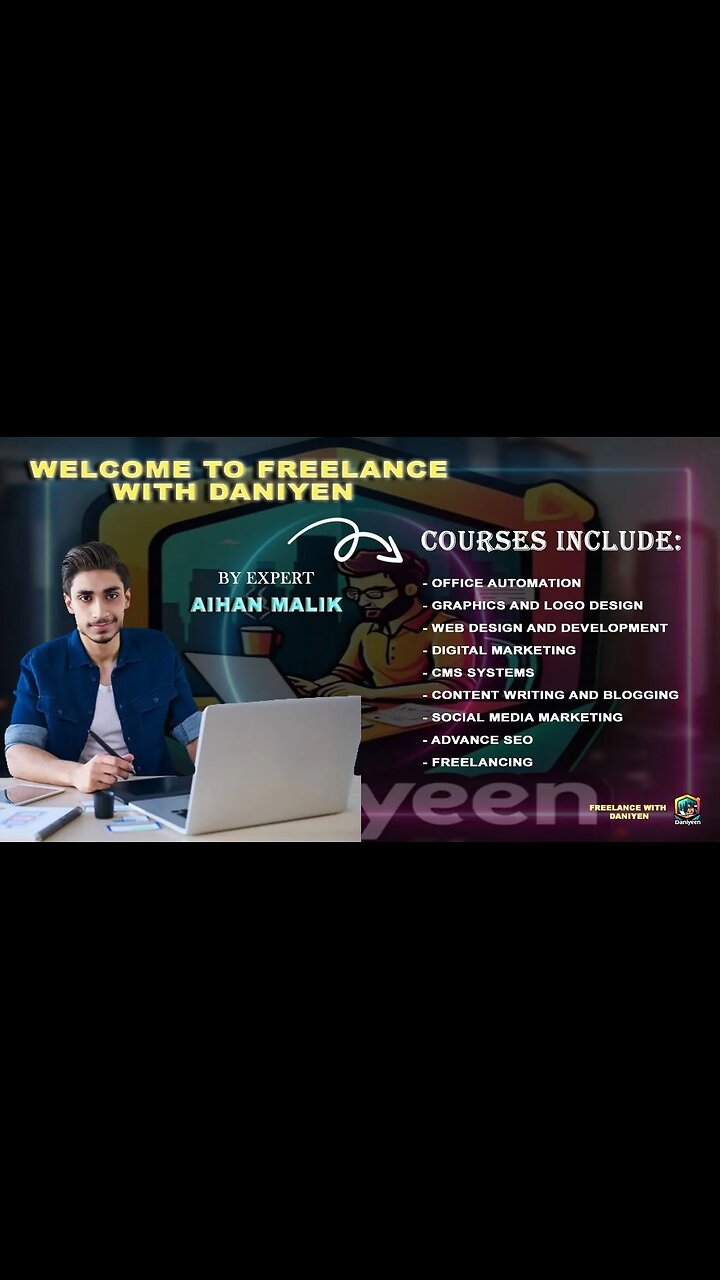 Channel Intro of Freelance With Daniyen | Daniyen Aline | Aihan Malik | Freelancing & SEO | Hacking