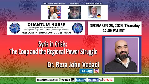 Featured Guest: Dr. Reza John Vedadi - Syria in Crisis: The Coup and the Regional Power Struggle! - w/ Special Guest Host Drago Bosnic