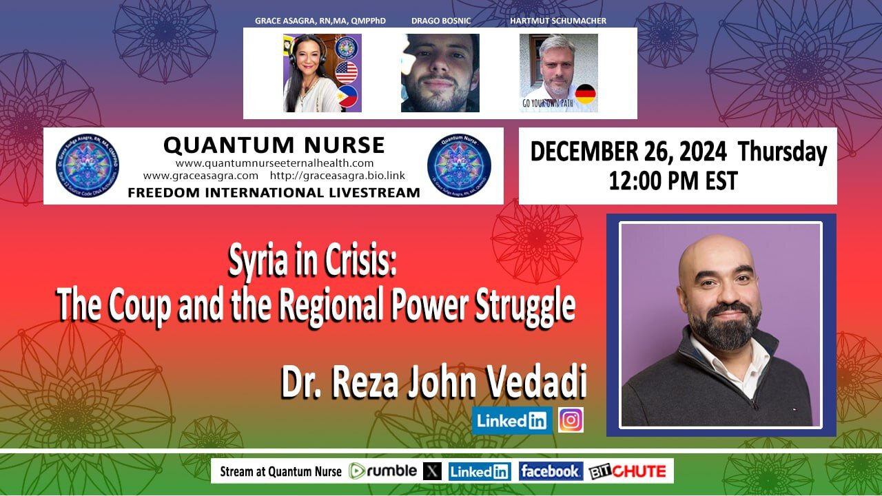 Featured Guest: Dr. Reza John Vedadi - Syria in Crisis: The Coup and the Regional Power Struggle! - w/ Special Guest Host Drago Bosnic