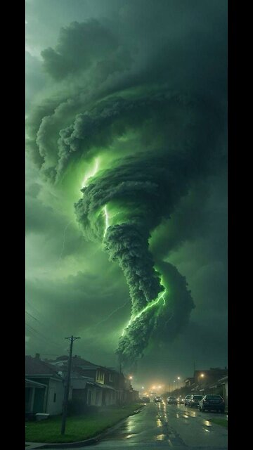 Zwei Typen erzeugen zum Spaß einen Zyklon