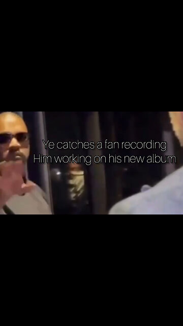 Ye catches a fan recording during a super secret studio session