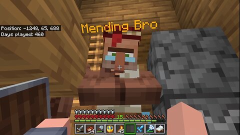 Rare Double Mending Villiager In Minecraft Hardcore [XsX]