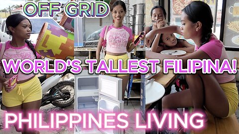 🇵🇭 WORLD'S TALLEST FILIPINA ISLAND AMAZONIAN BEAUTY! TINY OFF GRID ISLAND FAMILY PHILIPPINES LIVING