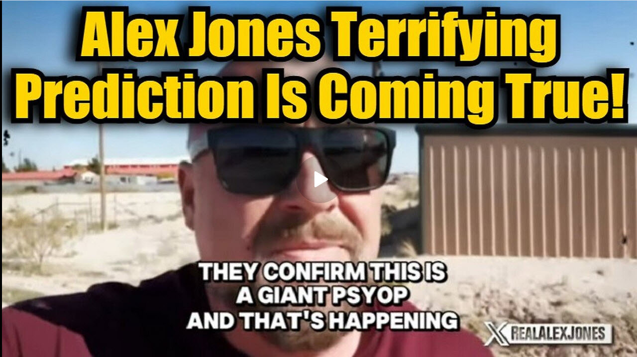 BOOM!! Alex Jones Terrifying Prediction Is Coming True!