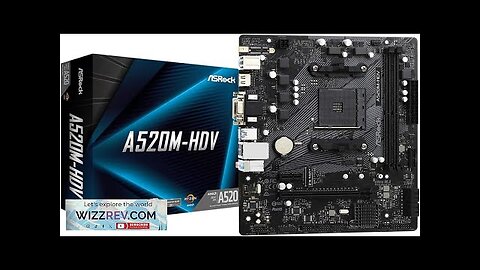 ASRock A520M-HDV Supports AMD AM4 Socket Ryzen™ 3000 4000 G-Series and 5000 Review