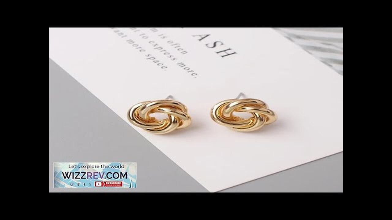 Stud Earrings for Women Rock Smooth Small Metal Knot Twist Flower Earrings Review