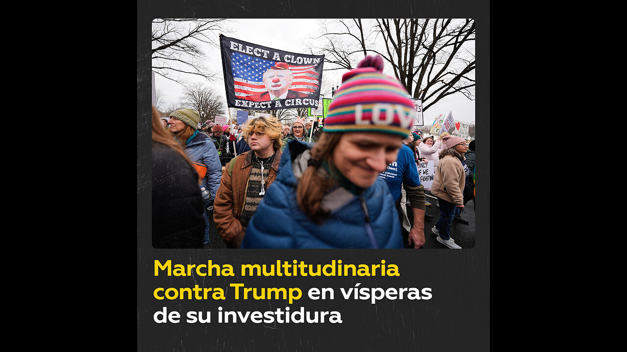 Miles de personas protestan contra la investidura de Trump en Washington D.C.