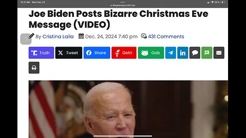 Joe Biden Posts Bizarre Christmas Eve Message (VIDEO)