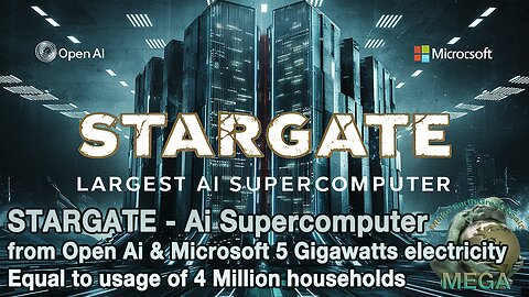 STARGATE - AI Supercomputer from Open AI & Microsoft 5 Gigawatts electricity - Equal to usage of 4 Million households