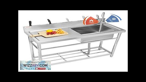 VEVOR Stainless Steel Utility Sink 1 Compartment Free Standing Small Sink w/Workbench Review