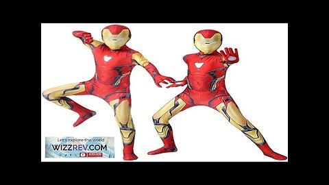 Anime Iron Man Cosplay Costume Superhero Iron Man Boys Girls Jumpsuit Cloak Review