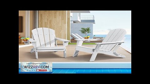 VEVOR Adirondack Chair Plastic Set of 2 All-Weather Folding Fire Pit White Review