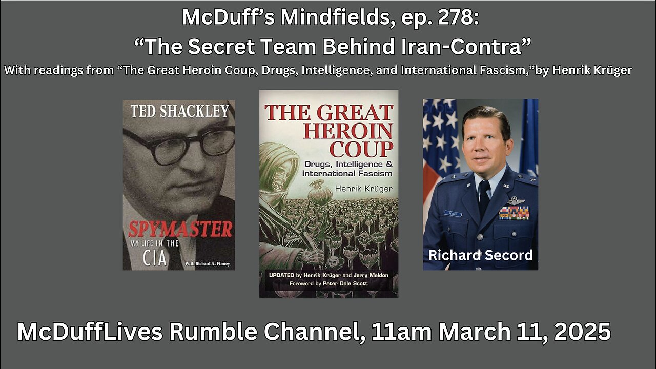 McDuff's Mindfields, ep. 278: "The Secret Team Behind Iran Contra". March 13, 2025