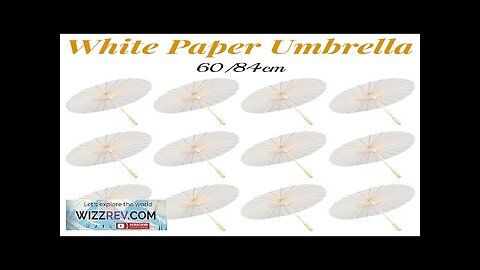 5/12/16PCS Paper Parasol Wedding Paper Umbrella Party Favor 60/80cm White Umbrellas Review