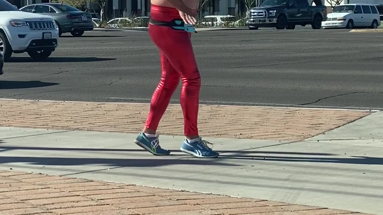 Dancing Man Spreads Christmas Cheer