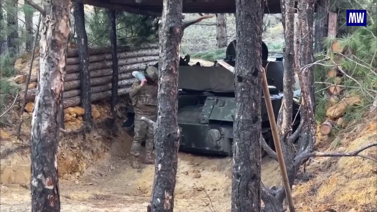 The crew of the 120-mm self-propelled gun 2S9 "Nona-S