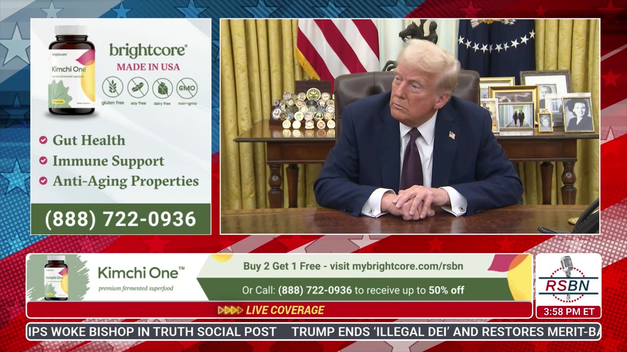 WATCH: President Trump Signs Executive Orders in the Oval Office - 1/23/25