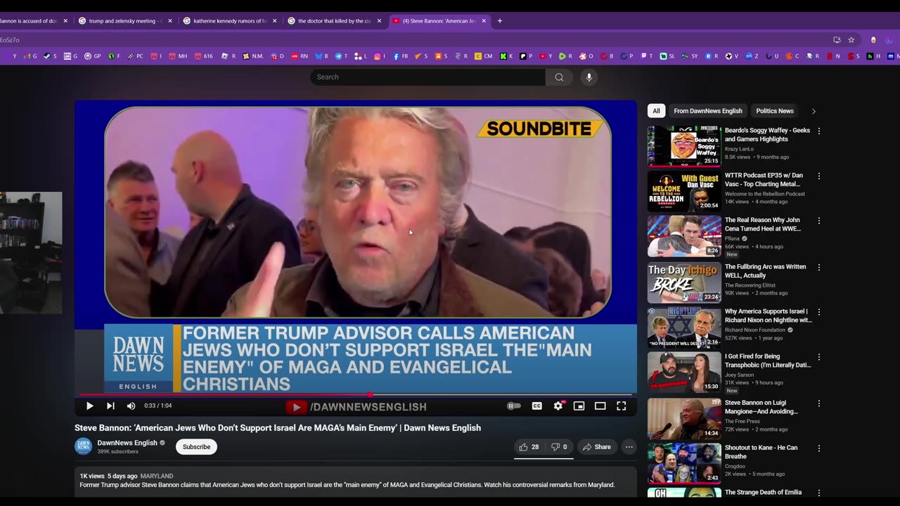Steve Bannon hates Jess that support Israel
