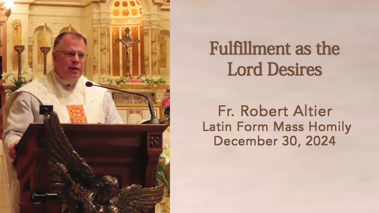 Fulfillment as the Lord Desires