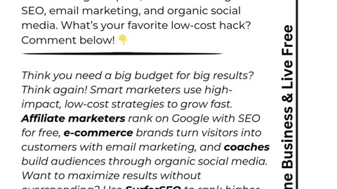 💰 Want to grow your business without breaking the bank?