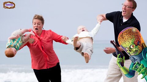 BEACH DAY CHAOS: PARENTS NEARLY TURN TWIN SWING INTO A SOLO ACT!