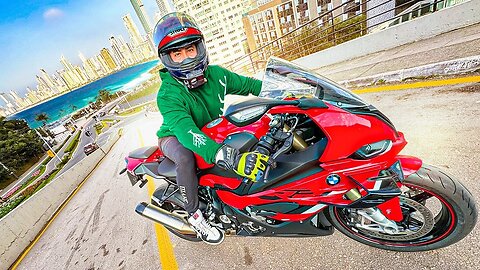 FUI PARA PRAIA COM A MINHA NOVA MOTO S1000RR