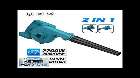 2200W Cordless Electric Air Blower Suction Leaf Computer Dust Vacuum Cleaner Collector Review