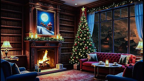 ❄️☃️Warm Christmas Nights Relaxing Fireplace Sounds for Sleep 🎄🎅