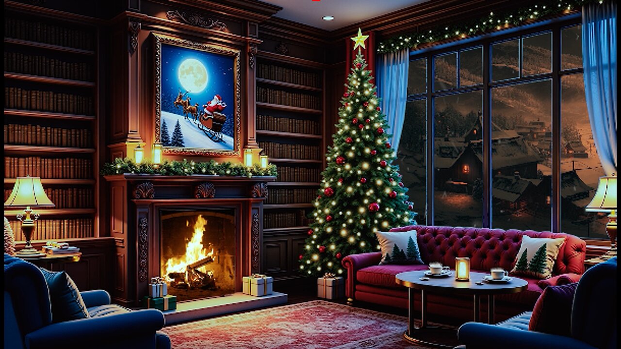 ❄️☃️Warm Christmas Nights Relaxing Fireplace Sounds for Sleep 🎄🎅