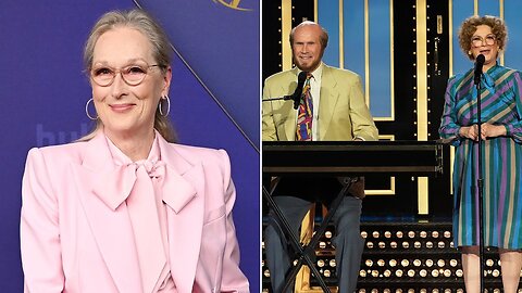 Meryl Streep Gives the Middle Finger While Sitting With Martin Short at SNL 50th Anniversary Concert