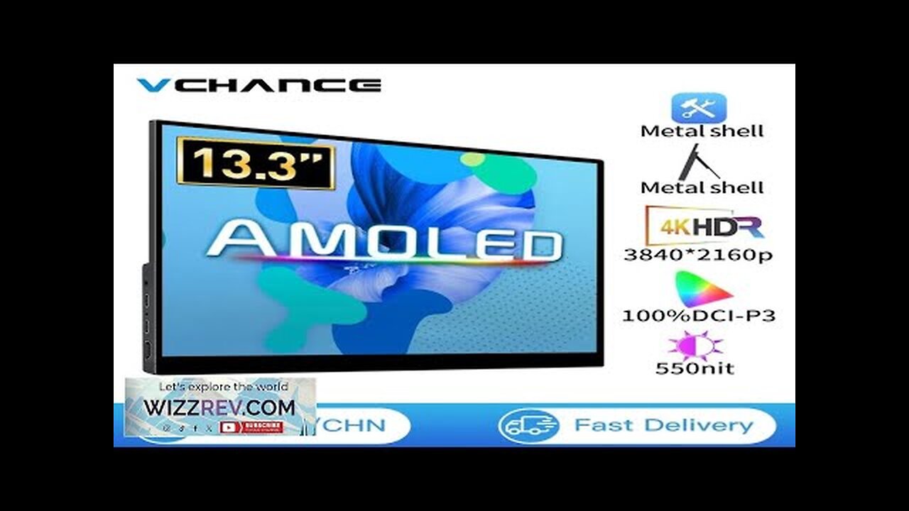 VCHANCE 13.3 Inch 4K OLED Portable Monitor AMOLED 100% DCI-P3 USB-C Second Review