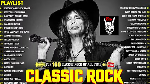 Aerosmith, Nirvana, Guns N Roses, ACDC, Queen, Bon Jovi, Scorpions - Classic Rock Songs 70s 80s 90s