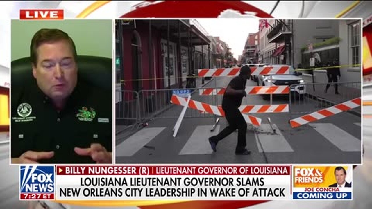 &apos;UNACCEPTABLE&apos;: Louisiana lt gov rips New Orleans city leadership following terror attack