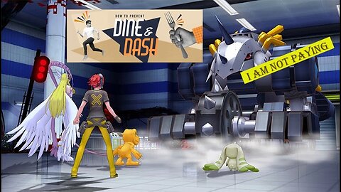 Digimon Story Cybersleuth Part 27: Dine and Dash with Grandlocomon