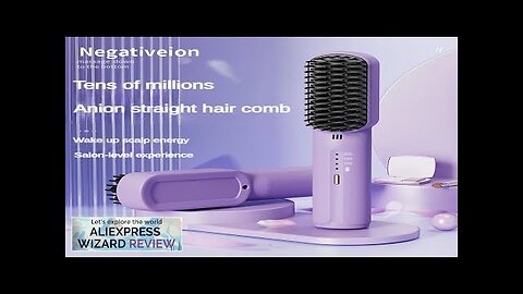 Mini Hair Straighteners 2600mAh Wireless Hot Comb Dryer and Straightening Brush Hair Review